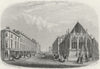 HASTINGS. Robertson St & Holy Trinity Church. Rock 1860 old antique print