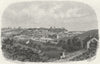 HASTINGS. from Bohemia Vale, railway Stations. Rock 1860 old antique print