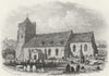 SUSSEX. All saints, Hastings. Rock 1860 old antique vintage print picture