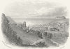 SUSSEX. Entry to Hastings from Minnis Rock 1860 old antique print picture