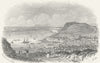 SUSSEX. Hastings from east Hill 1860 old antique vintage print picture