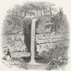SUSSEX. Fairlight glen, Hastings 1860 old antique vintage print picture