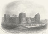SUSSEX. Pevensey Castle, Eastbourne 1860 old antique vintage print picture