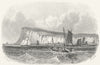 SUSSEX. Beachy Head. Eastbourne. Rock 1860 old antique vintage print picture