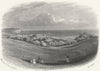 SUSSEX. Eastbourne, links. Rock 1860 old antique vintage print picture