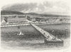 SUSSEX. Eastbourne Pier No1. Rock 1860 old antique vintage print picture