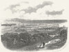 SUSSEX. Eastbourne from Meads. Newman 1860 old antique vintage print picture