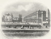 SUSSEX. Victoria place, Eastbourne. Newman 1860 old antique print picture