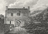 WORCS. Gate of Malvern Abbey, Worcestershire 1807 old antique print picture