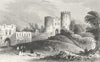 STAFFS. Dudley Castle, Worcestershire. Worcs c1840 old antique print picture