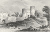 STAFFS. Dudley Castle, Worcestershire. Worcs c1840 old antique print picture