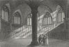 WORCS. Chapter House, Worcester Cathedral 1807 old antique print picture