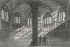WORCS. Chapter House, Worcester Cathedral 1807 old antique print picture