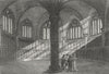 WORCS. Chapter House, Worcester Cathedral 1807 old antique print picture