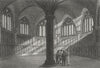 WORCESTER. Cathedral King John monument & Pulpit c1860 old antique print