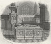 WORCS. Chapter House, Worcester Cathedral c1807 old antique print picture