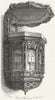 WORCS. Stone Pulpit, Worcester Cathedral 1807 old antique print picture