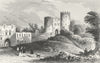 STAFFS. Dudley Castle, Worcestershire. Worcs c1840 old antique print picture