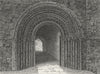 WORCESTER. South entry to cloisters, Cathedral c1807 old antique print picture