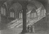 WORCS. Chapter House, Worcester Cathedral c1807 old antique print picture