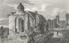 DUDLEY. Remains Priory Church, Worcestershire 1812 old antique print picture