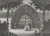 WORCS. Evesham Abbey, in Worcestershire c1784 old antique print picture
