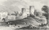 STAFFS. Dudley Castle, Worcestershire. Worcs c1840 old antique print picture
