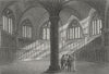 WORCS. Chapter House, Worcester Cathedral 1807 old antique print picture