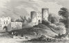 STAFFS. Dudley Castle, Worcestershire. Worcs c1840 old antique print picture
