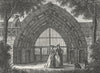 WORCS. Evesham Abbey 1775 old antique vintage print picture