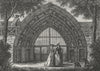 WORCS. Evesham Abbey 1775 old antique vintage print picture