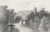 WARCS. Warwick Castle, Warwickshire. DUGDALE c1840 old antique print picture