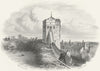 CHESHIRE. Phoenix Tower, Chester. Hughes 1856 old antique print picture