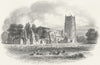 CHESHIRE. St John's Church, Chester. Hughes 1856 old antique print picture