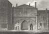 CHESHIRE. Abbey gate, Chester 1812 old antique vintage print picture