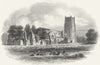 CHESHIRE. St John's Church, Chester. Hughes 1856 old antique print picture