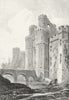 SUSSEX. Herstmonceux Castle. DUGDALE c1840 old antique vintage print picture