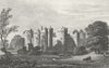 SUSSEX. Bodyham Castle. DUGDALE c1840 old antique vintage print picture