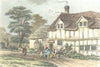 BEDFORD. Birthplace of Bunyan, Elstow, Bedfordshire.  1835 old antique print