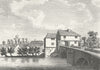 BEDS. Bedford bridge. Church in distance Grose 1783 old antique print picture