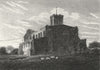 BEDS. E Dunstable Church, Bedfordshire. Priory 1808 old antique print picture