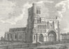 BEDS. Dunstable Priory, Bedfordshire. Grose 1783 old antique print picture
