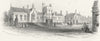 BEDS. Bedford school. Harwood 1850 old antique vintage print picture
