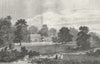 SMETHWICK GROVE. George Bacchus. West cows Swans 1830 old antique print