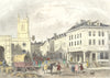 LICHFIELD. Birthplace of Dr Johnson, Staffordshire.  1835 old antique print