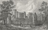 STAFFS. Caverswall Castle. West Dog 1830 old antique vintage print picture