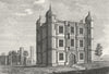 STAFFORDSHIRE. Gate Manor House, Tixal. Grose 1783 old antique print picture