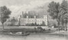 BERKS. Eton College, Berkshire, Thames. DUGDALE c1840 old antique print
