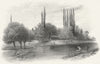 BERKS. Surly Hall. Surly Hall. Thames 1842 old antique vintage print picture