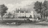BERKS. Eton College, Berkshire, Thames. DUGDALE c1840 old antique print
